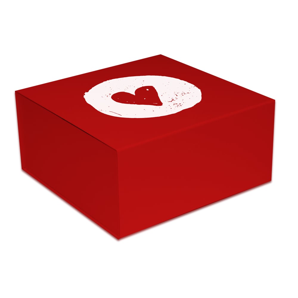 Luxe valentijn magneetdozen - Heart dessin effe kleuren