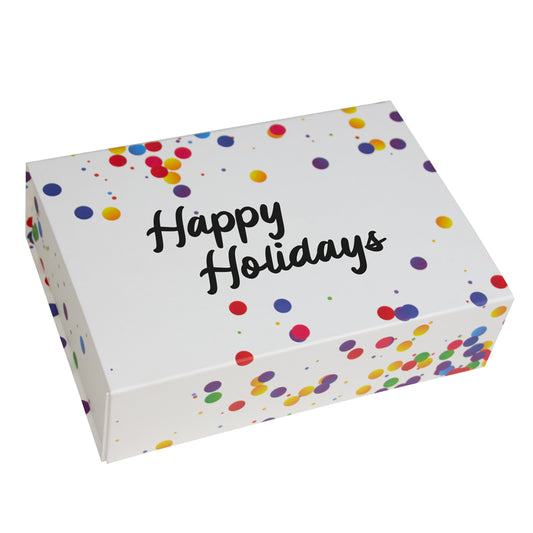 Happy Holidays magneetdozen - Confetti