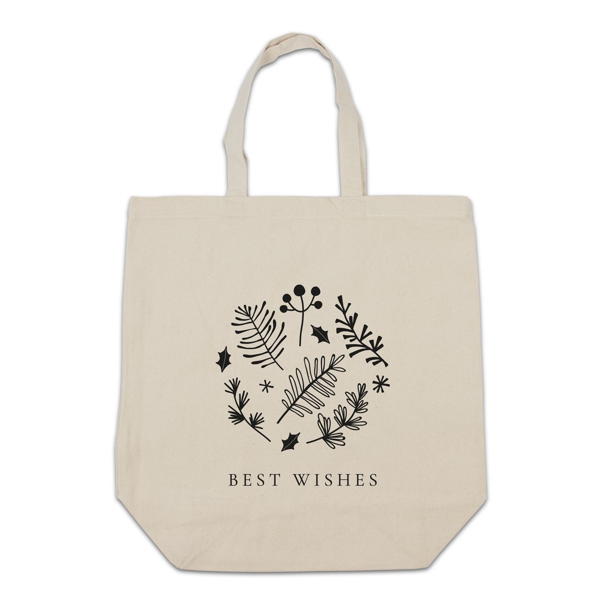 Canvas tote bags kerst - Best Wishes