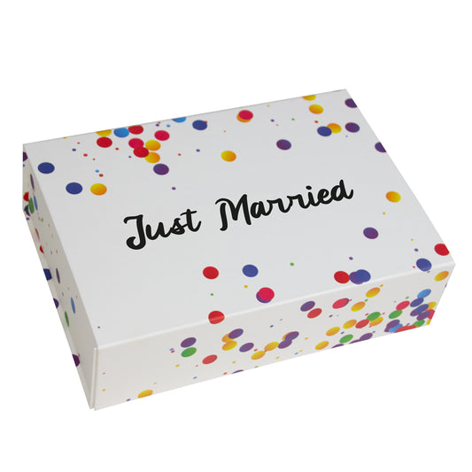 Just Married magneetdozen - Confetti