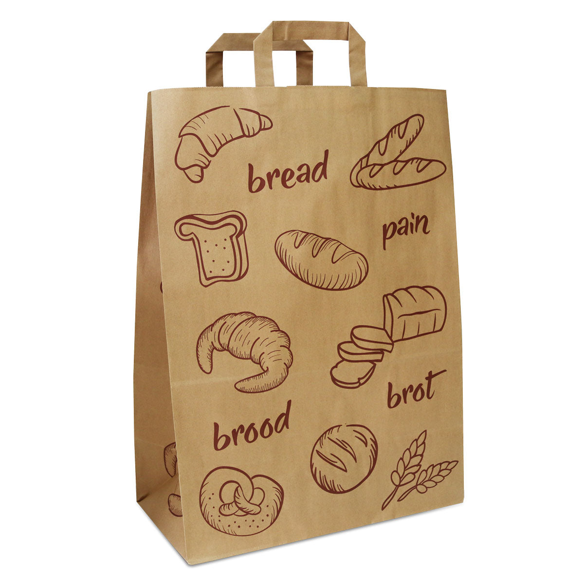 Kraft tassen FSC® - Bruin brood
