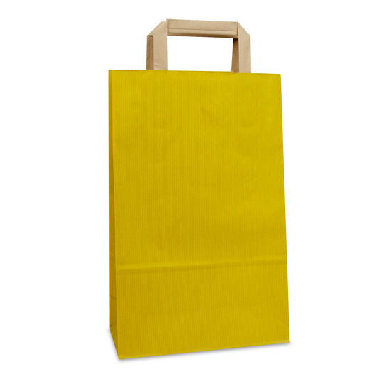 Papieren tassen - Gestreept geel budget